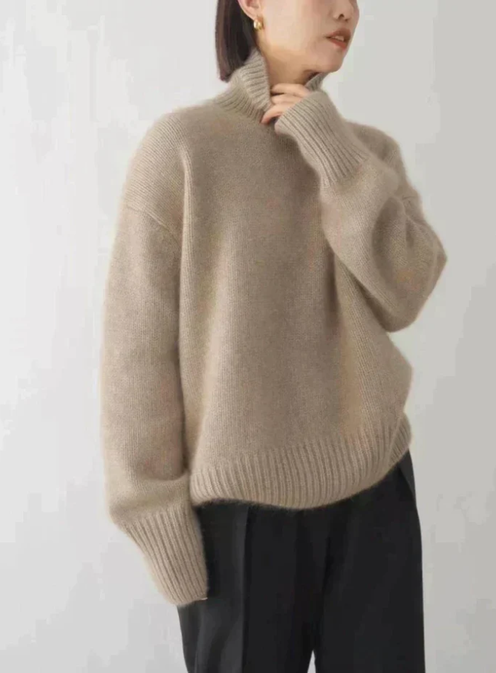 Turtleneck Jumper Soft Knit Long Sleeve Roll Neck Winter