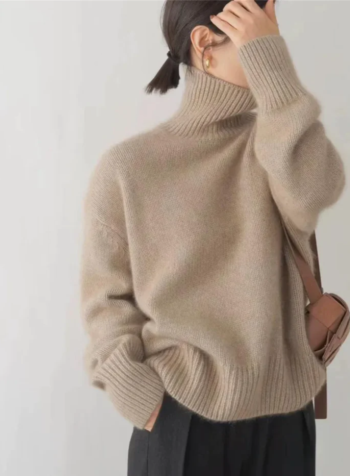 Turtleneck Jumper Soft Knit Long Sleeve Roll Neck Winter