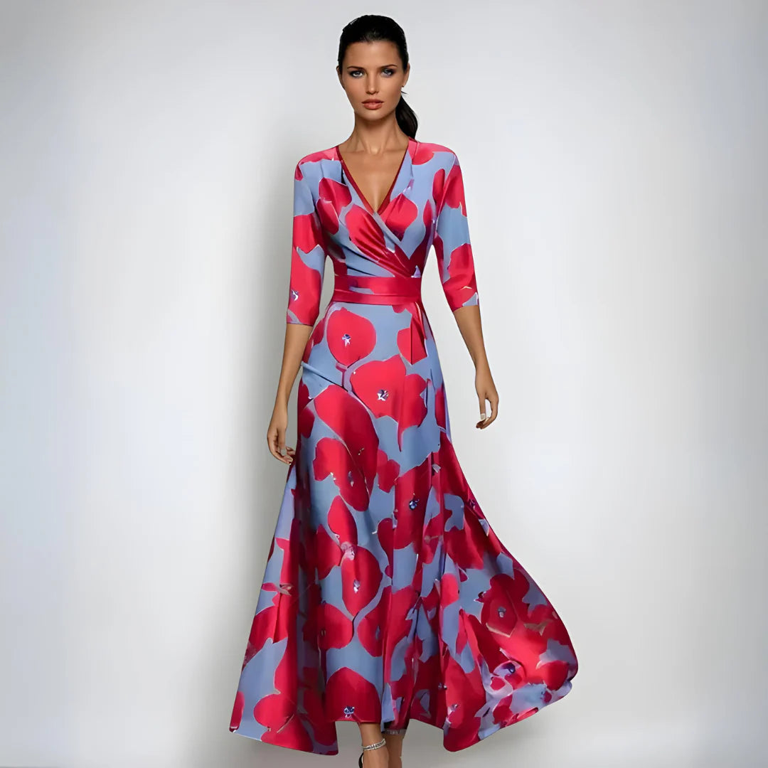 Women’s Elegant Floral A-Line Dress