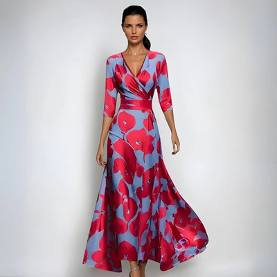 Women’s Elegant Floral A-Line Dress