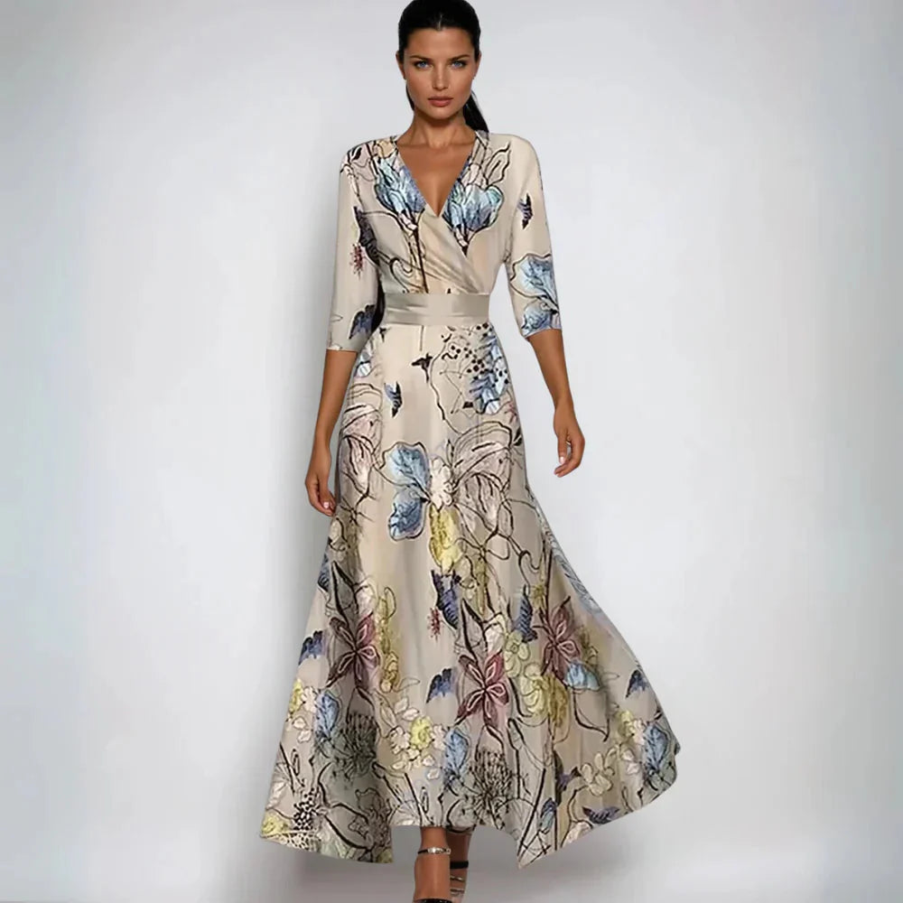 Women’s Elegant Floral A-Line Dress