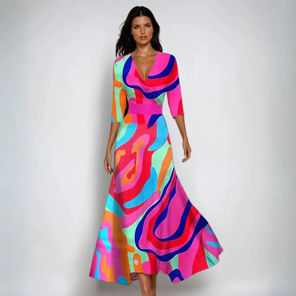 Women’s Elegant Floral A-Line Dress