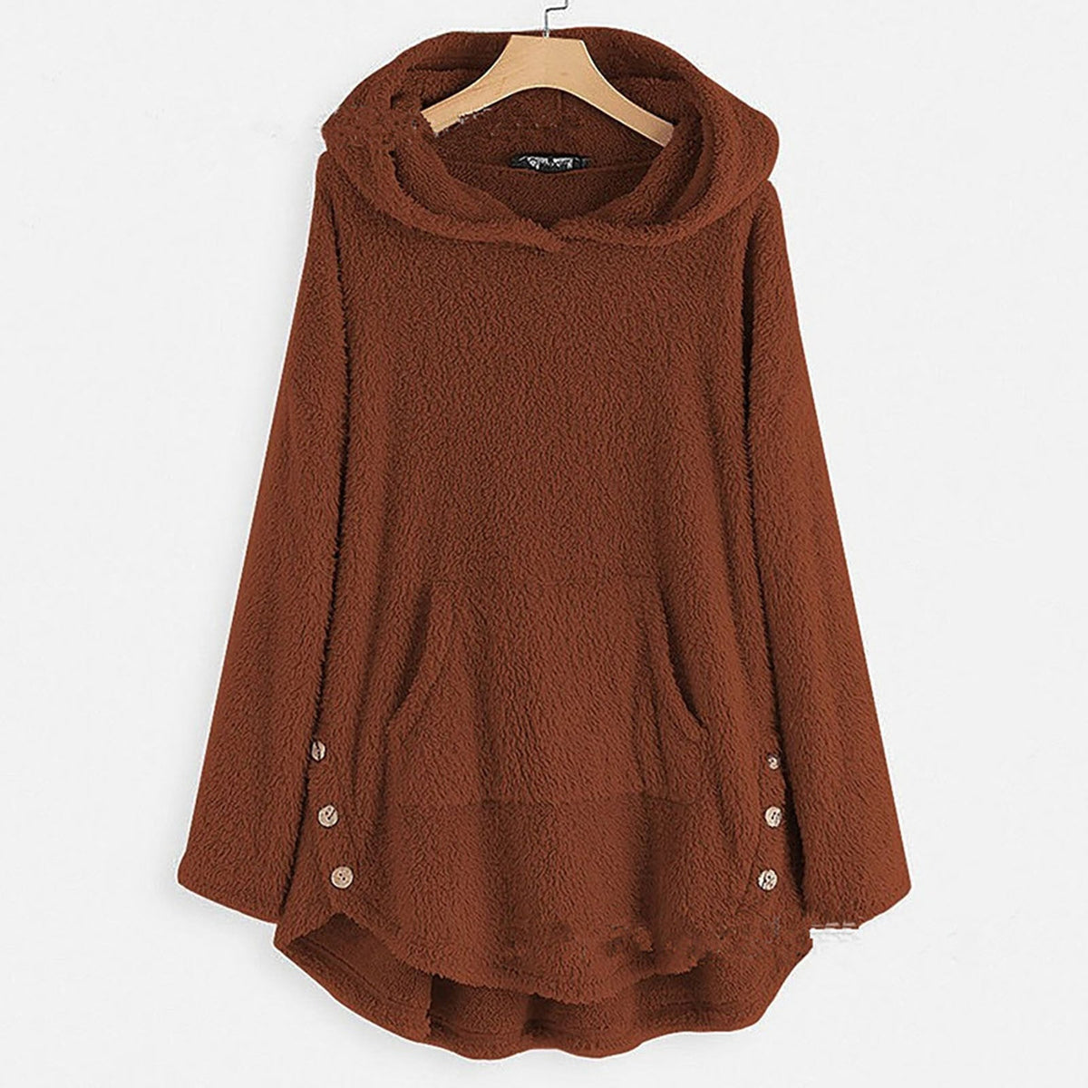 Plush Hoodie Ultra Soft Relaxed Fit Warm Look Winter