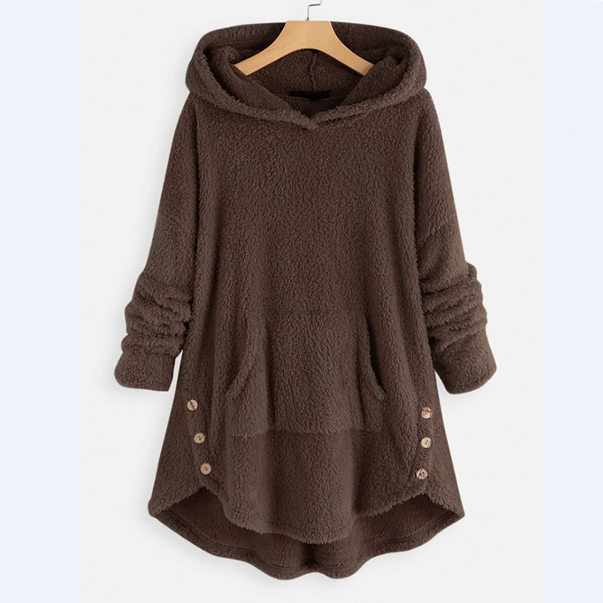 Plush Hoodie Ultra Soft Relaxed Fit Warm Look Winter