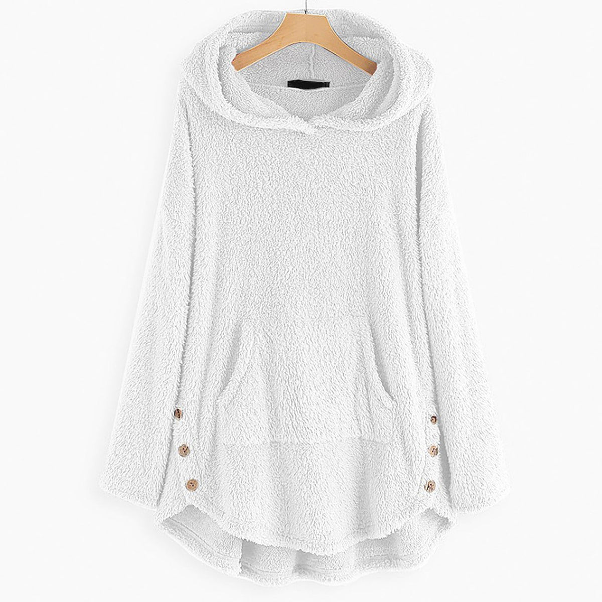 Plush Hoodie Ultra Soft Relaxed Fit Warm Look Winter