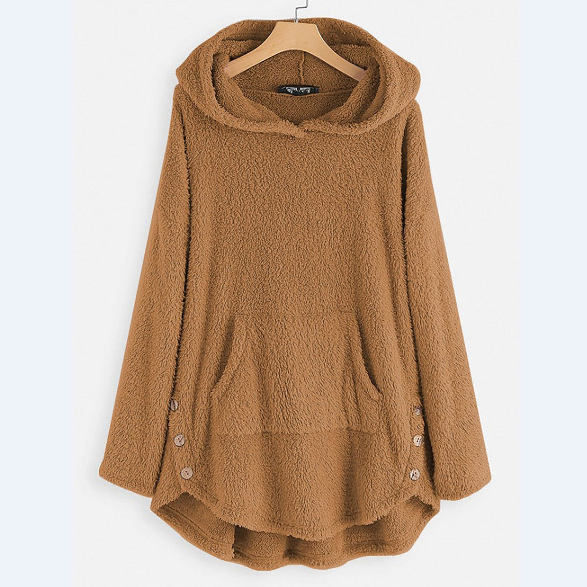 Plush Hoodie Ultra Soft Relaxed Fit Warm Look Winter