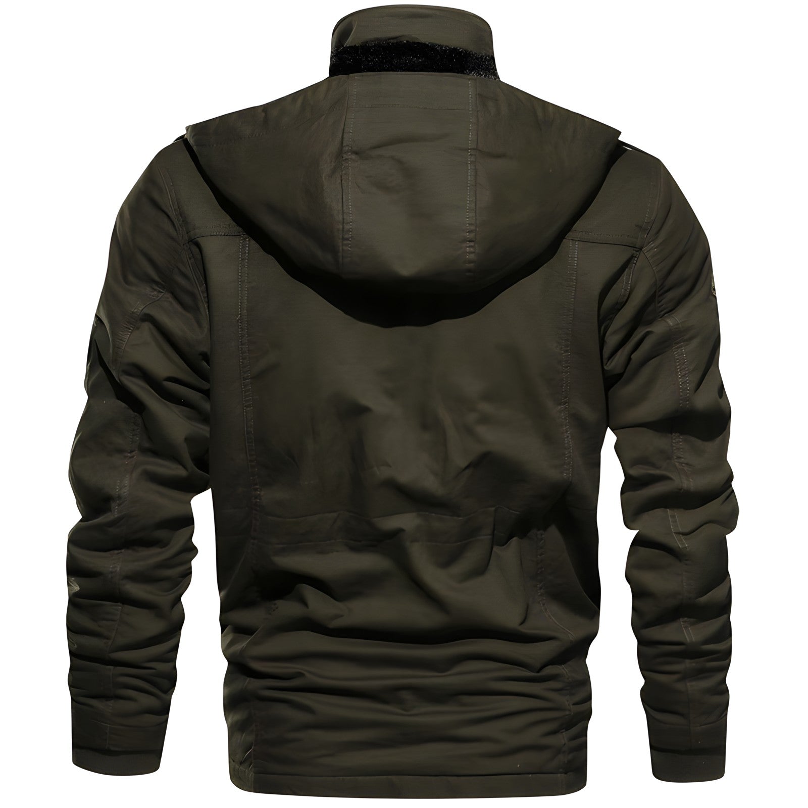 Men's Insulated Military Jacket Hooded Multi Pocket Winter