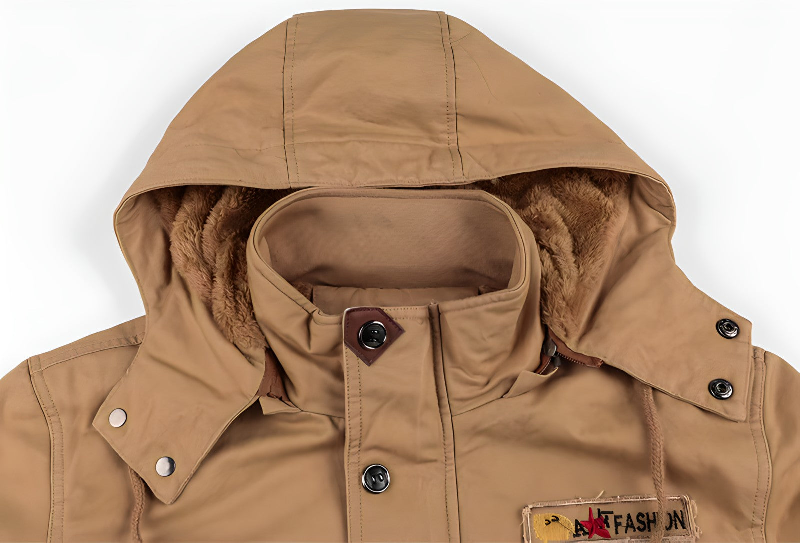 Men's Insulated Military Jacket Hooded Multi Pocket Winter