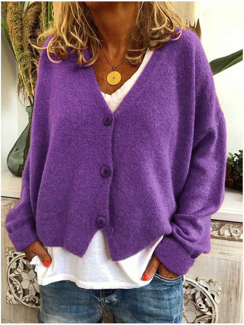 Warm Cardigan Open Front Layering Knit Long Sleeve
