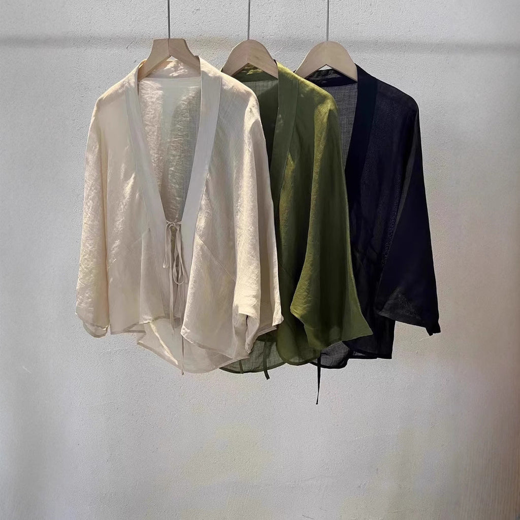 Women Lightweight Sheer Wrap Jacket