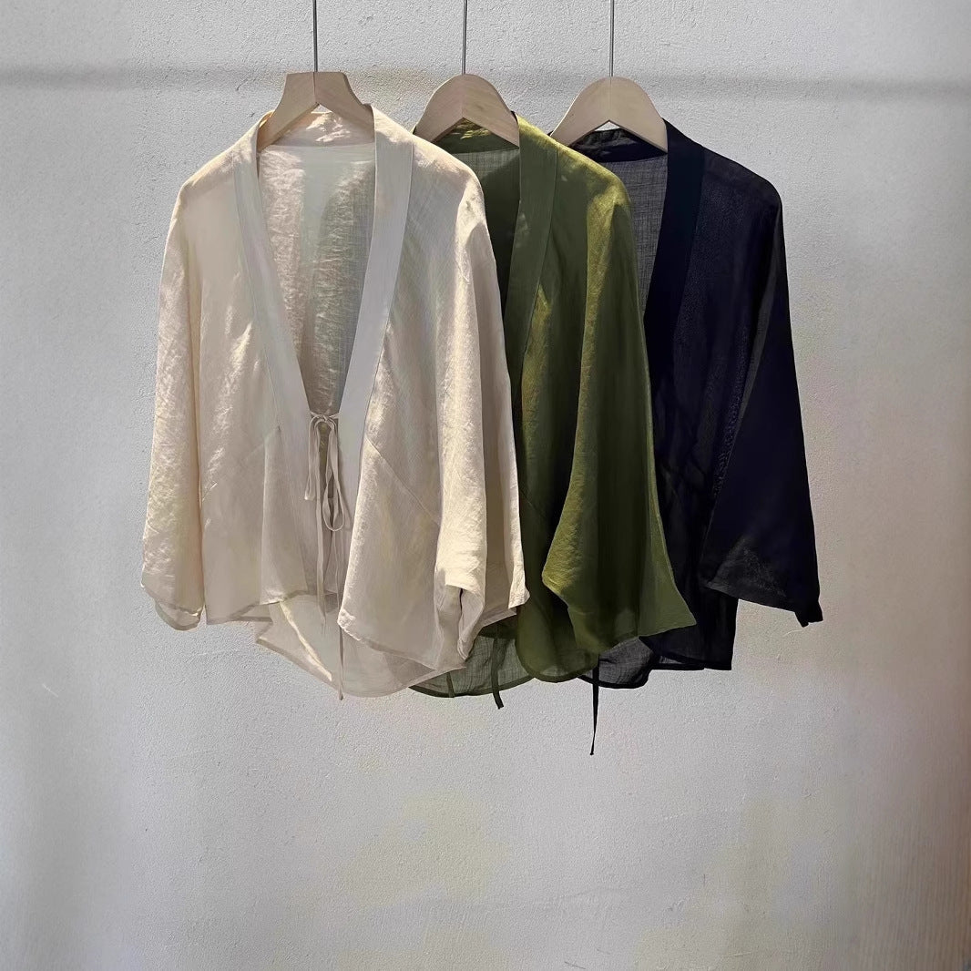 Women Lightweight Sheer Wrap Jacket