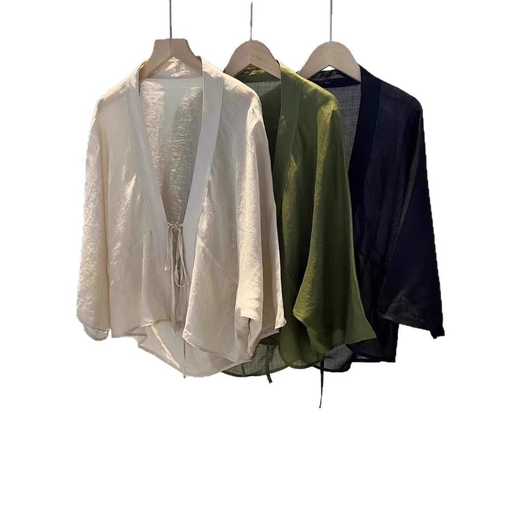 Women Lightweight Sheer Wrap Jacket