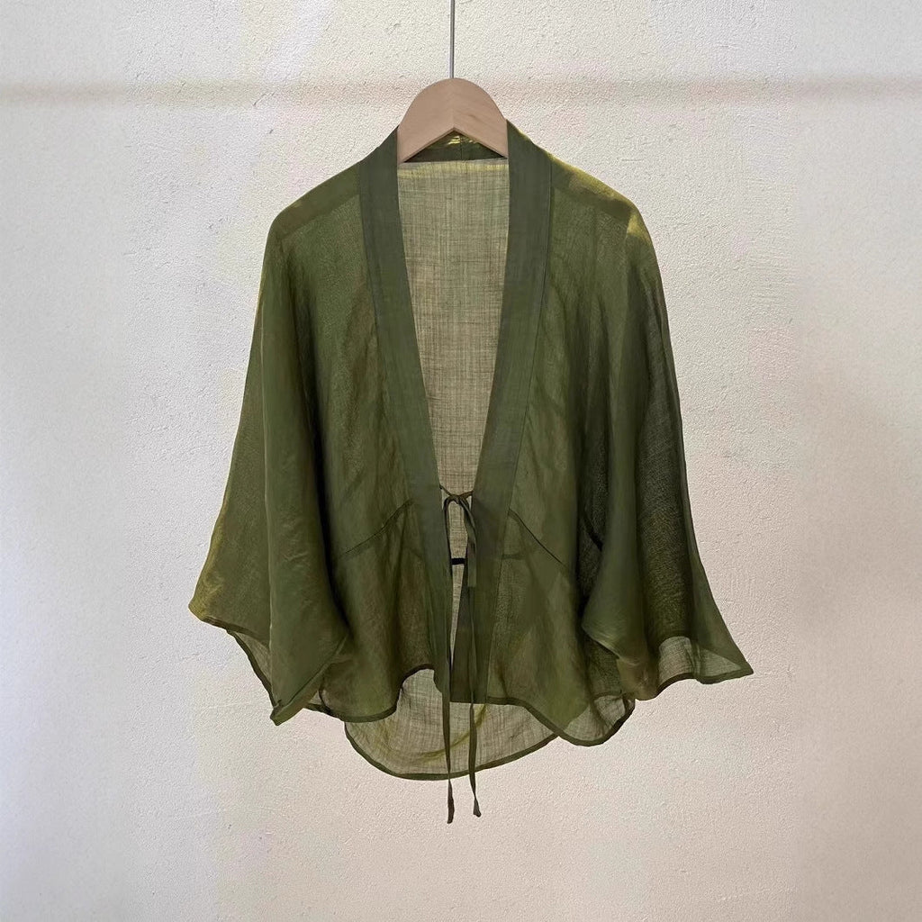Women Lightweight Sheer Wrap Jacket