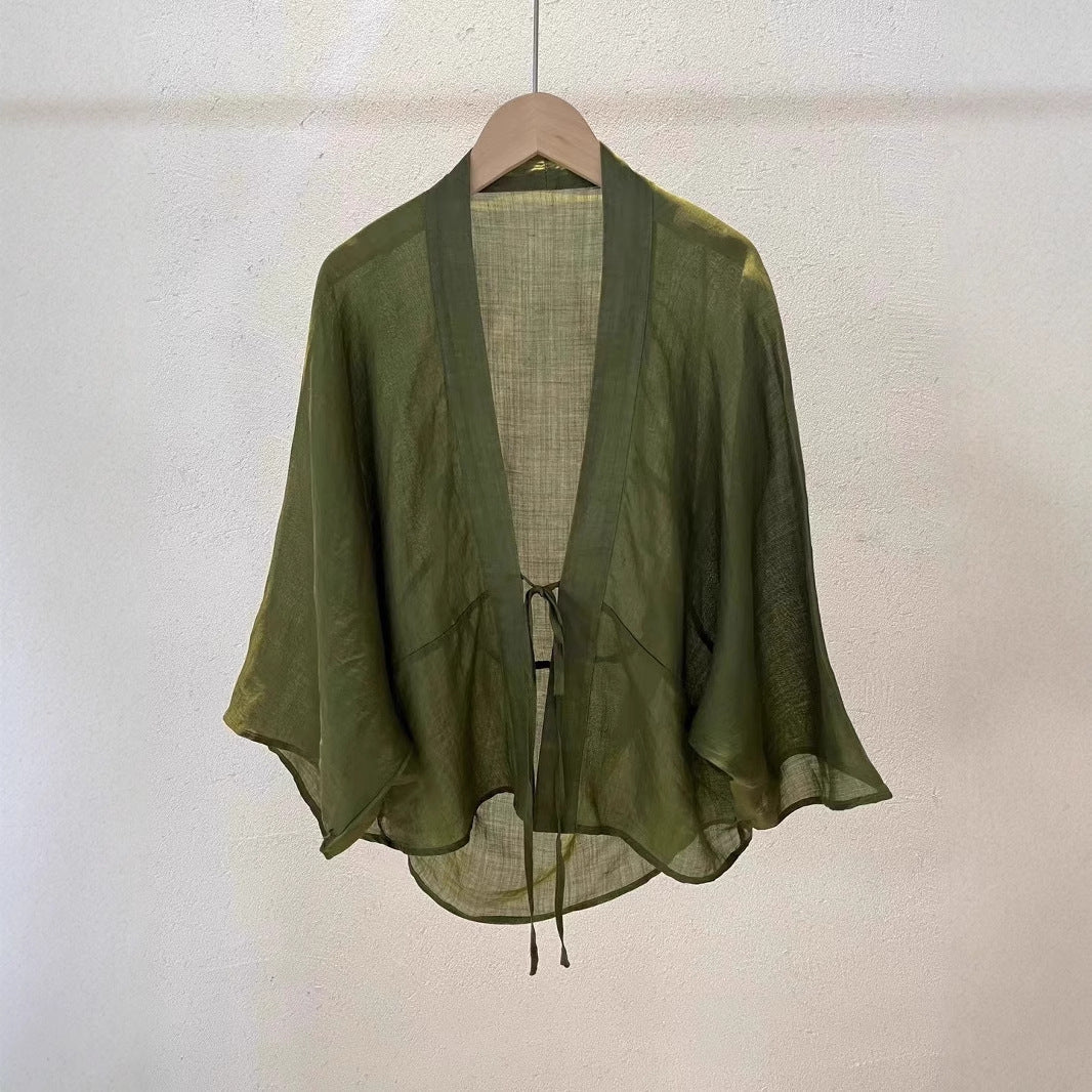 Women Lightweight Sheer Wrap Jacket