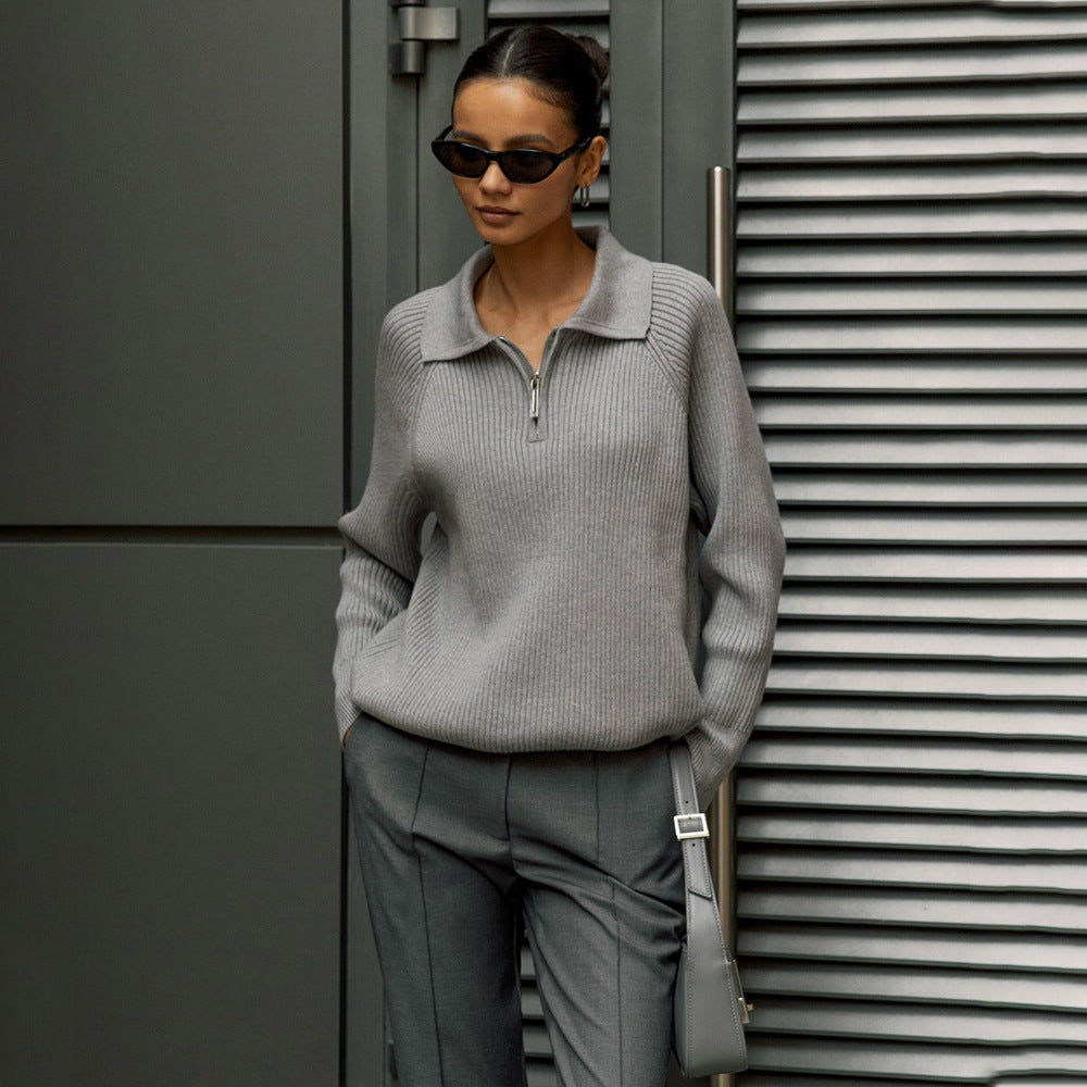 Soft Knit Jumper Round Neck Relaxed Fit Long Sleeve