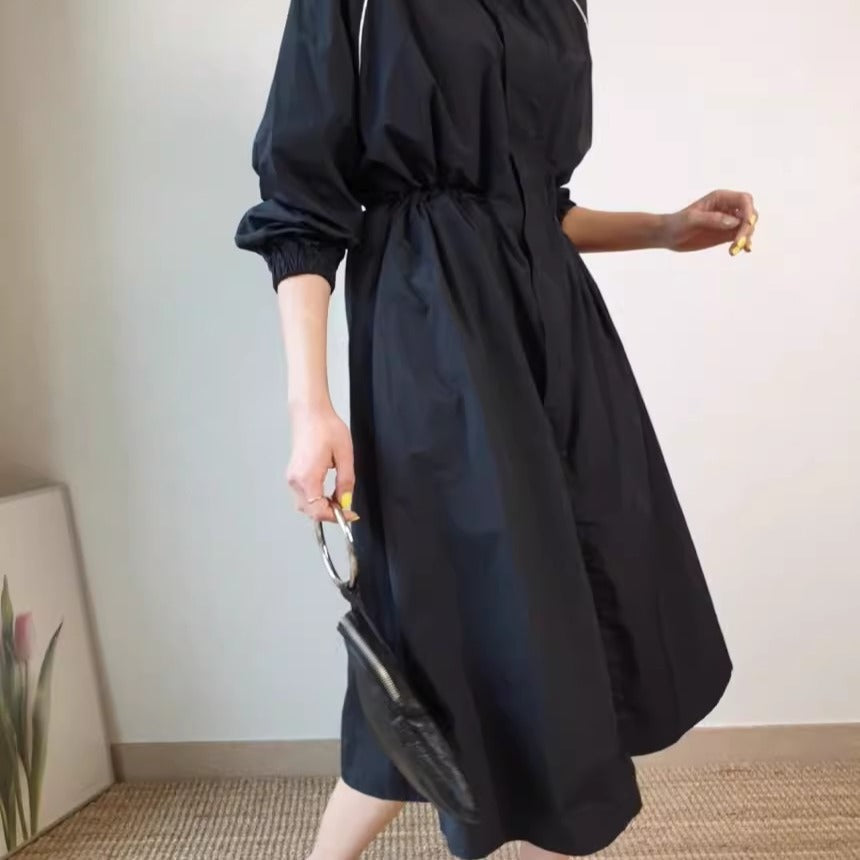Lightweight Windbreaker Coat Drawstring Raglan Sleeves