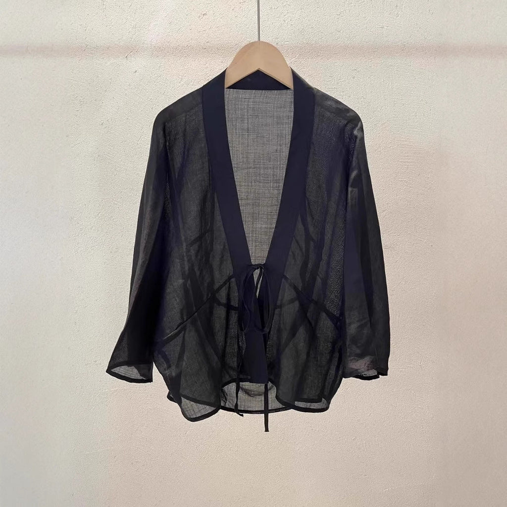 Women Lightweight Sheer Wrap Jacket