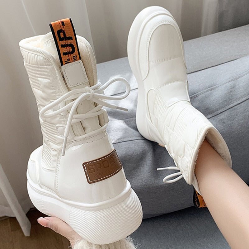 Waterproof Ankle Boots Warm Lined Rain Snow Winter Grip