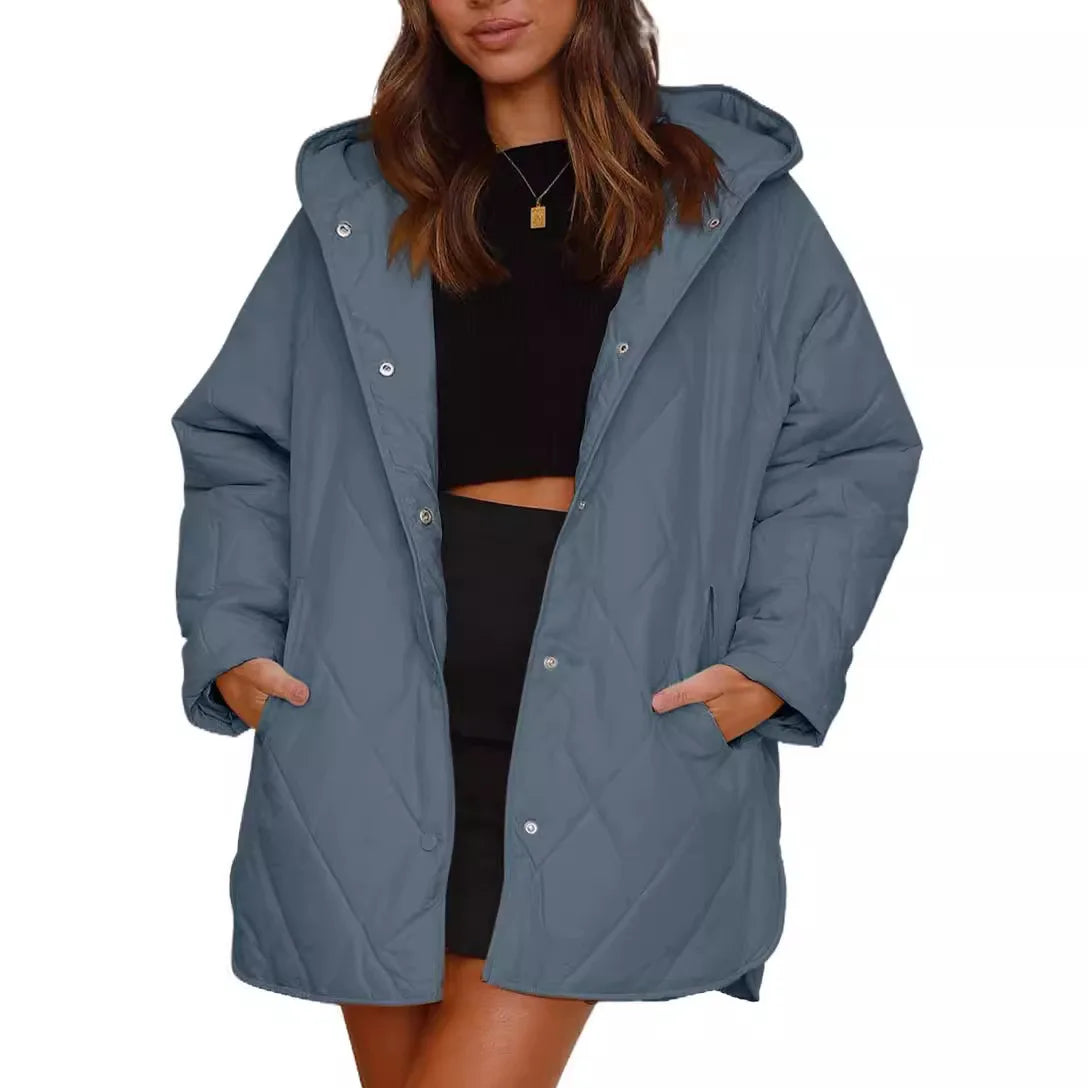 Oversized Winter Coat Hooded Relaxed Silhouette Insulated