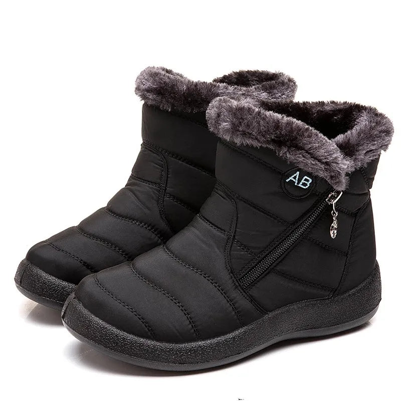 Ankle Boots Fur Lined Warm Casual Durable Autumn Winter