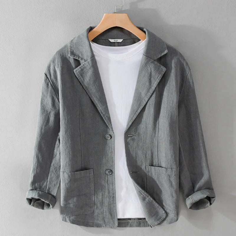 Men's Blazer Buttons Pockets Soft Breathable Smart Casual