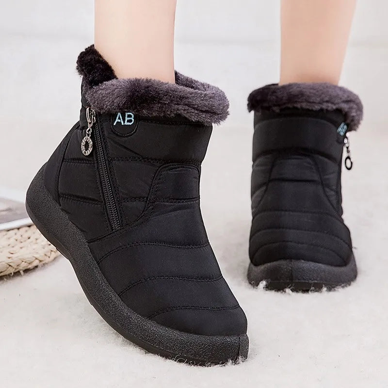 Ankle Boots Fur Lined Warm Casual Durable Autumn Winter