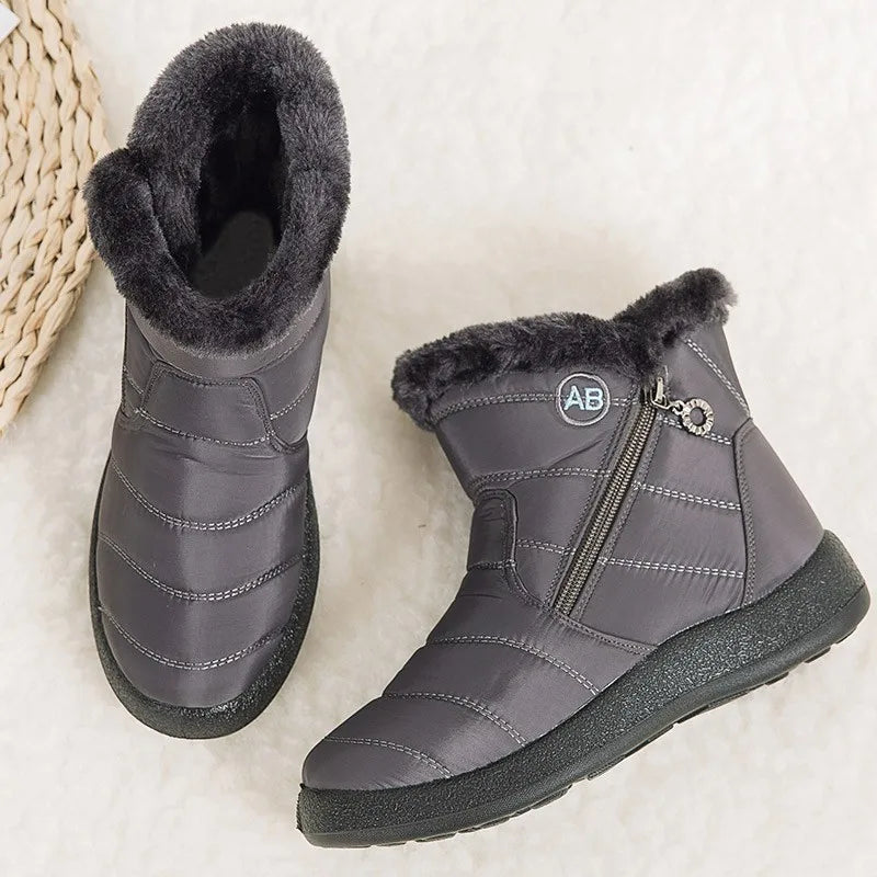 Ankle Boots Fur Lined Warm Casual Durable Autumn Winter