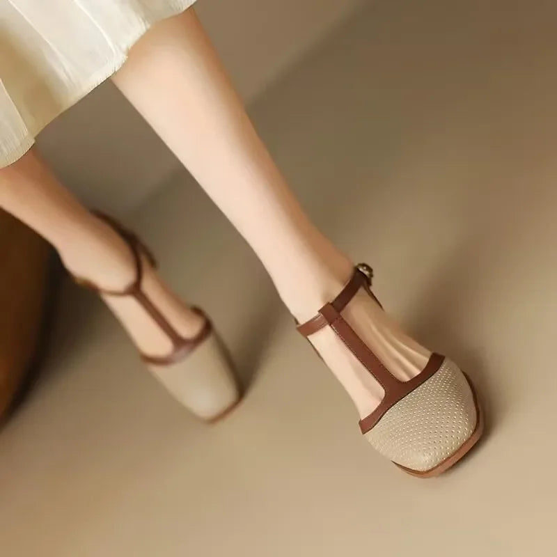 Cutout Pumps Ankle Strap