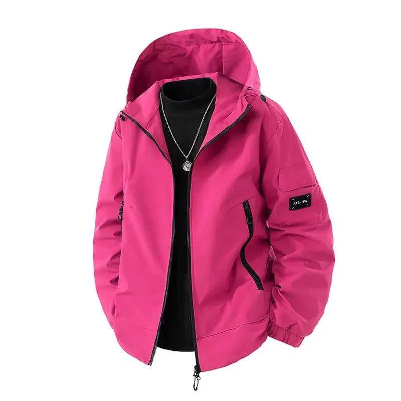 Men's Ski Jacket Hooded Relaxed Fit Winter Outerwear