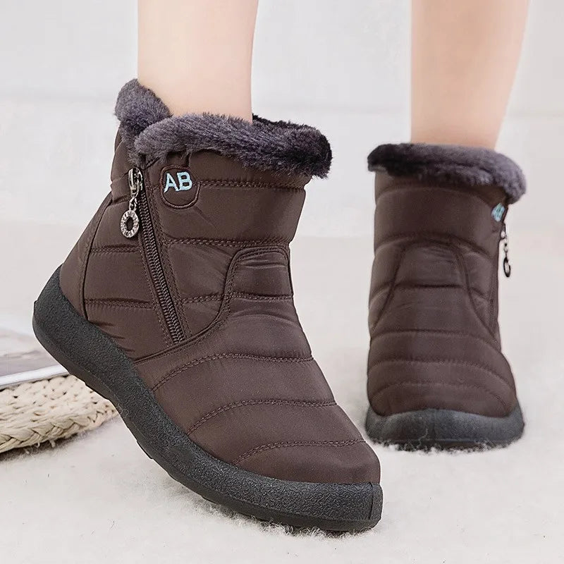 Ankle Boots Fur Lined Warm Casual Durable Autumn Winter