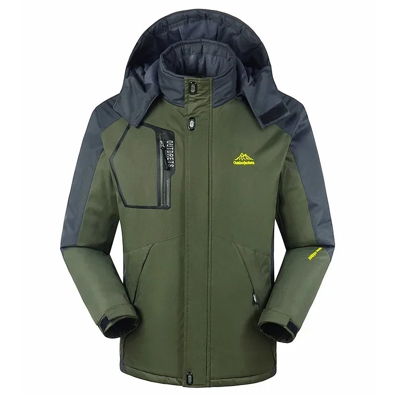 Men's Ski Jacket Hooded Sporty Winter Outerwear