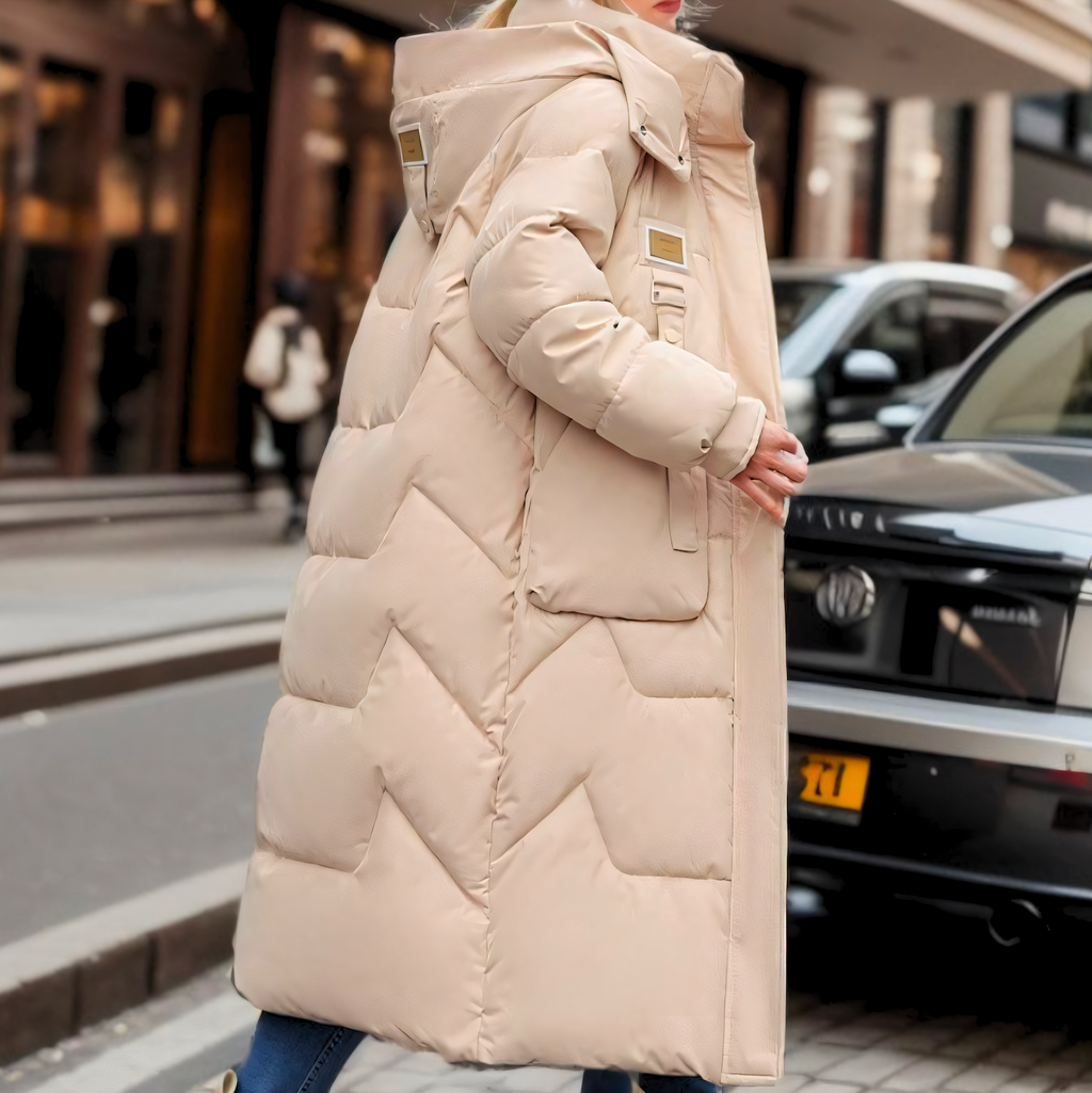 Long Puffer Jacket Quilted Luxe Winter Statement