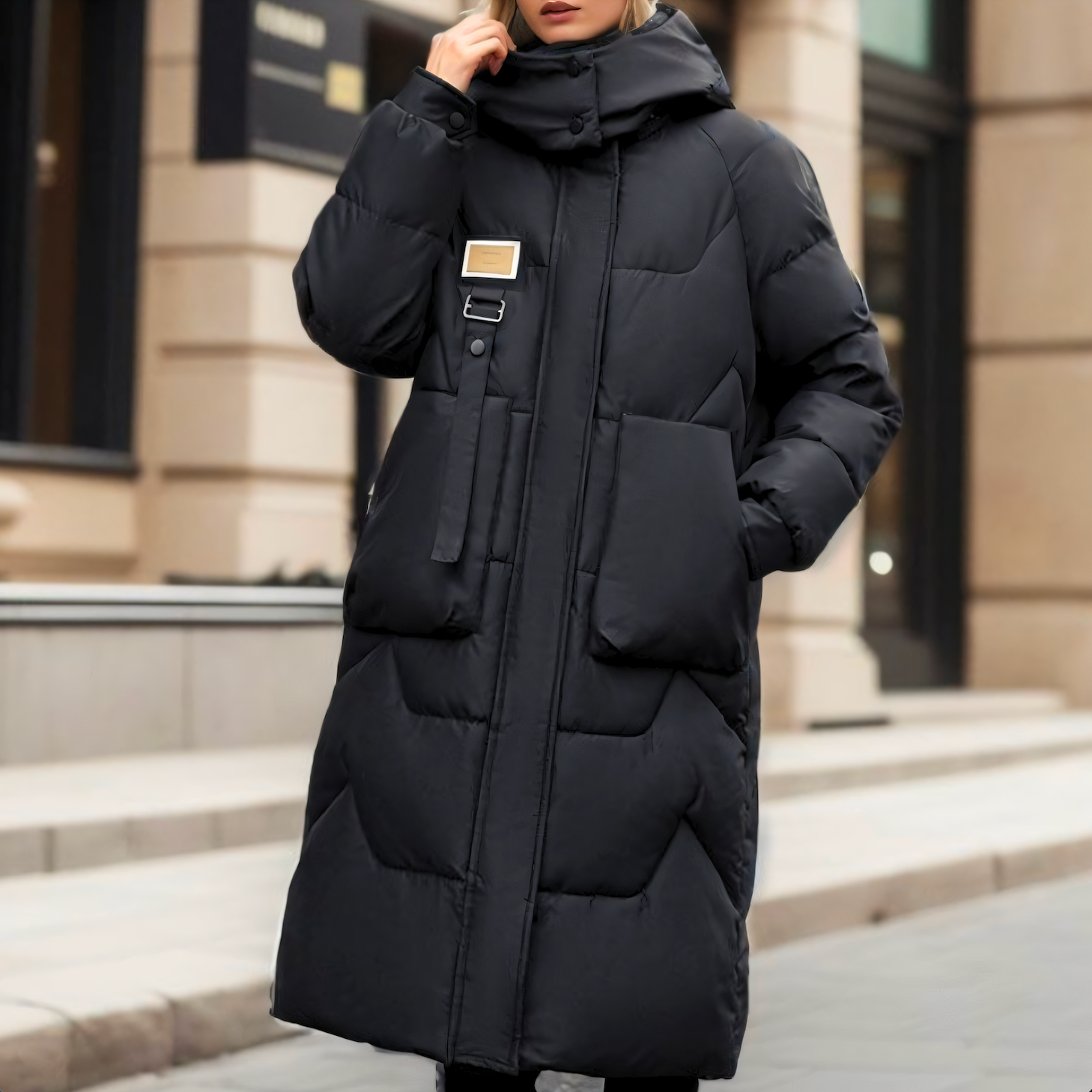 Long Puffer Jacket Quilted Luxe Winter Statement