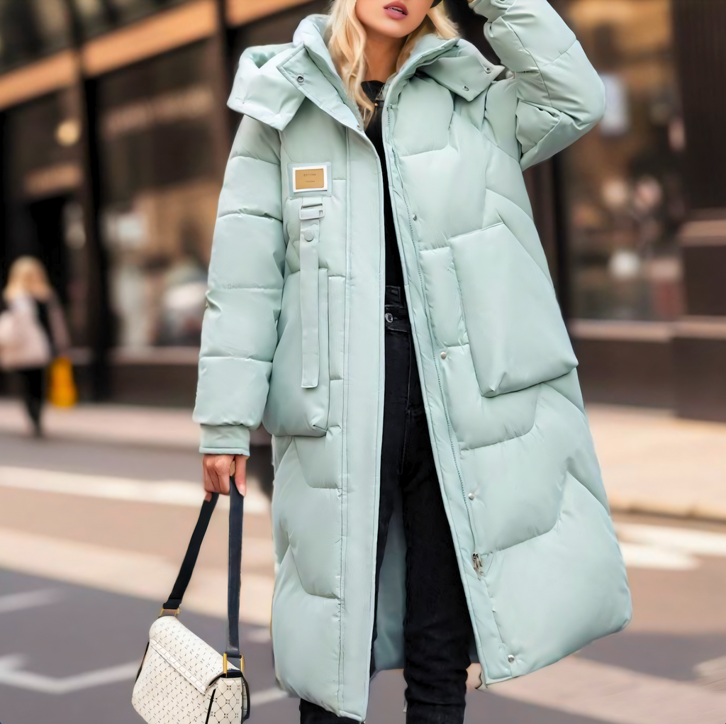 Long Puffer Jacket Quilted Luxe Winter Statement