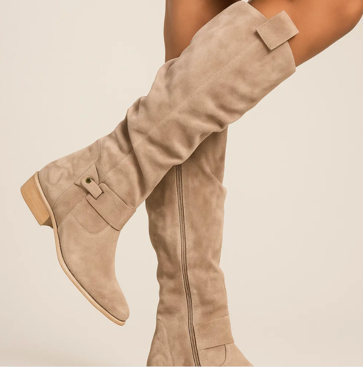 Suede Boots Soft 3cm Heel Elegant Comfortable Fit