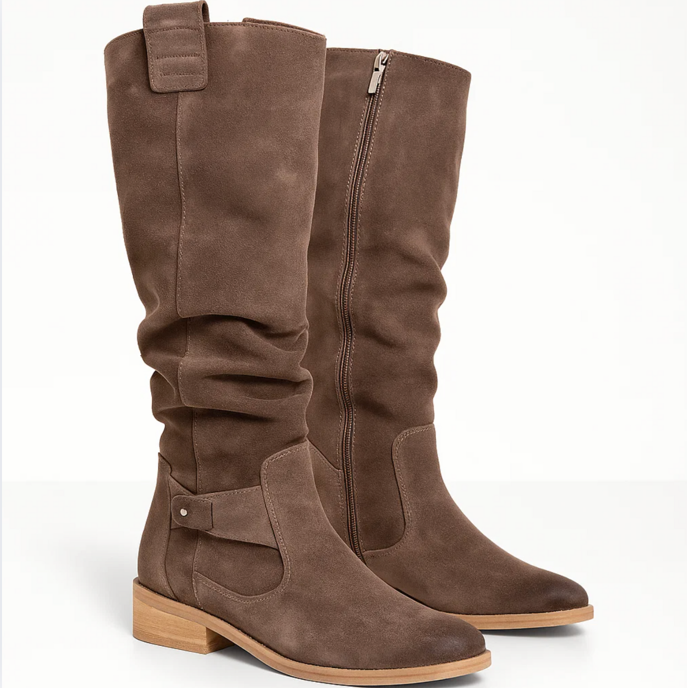 Suede Boots Soft 3cm Heel Elegant Comfortable Fit
