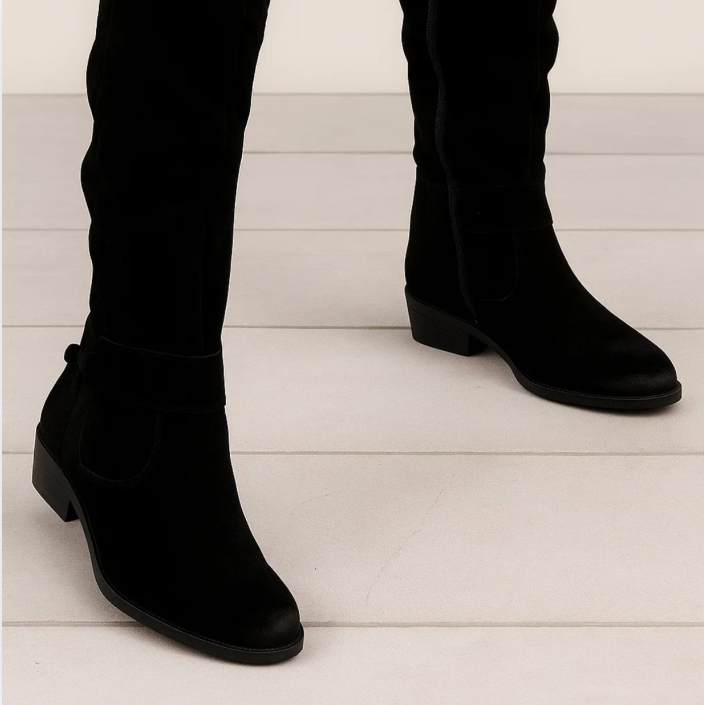 Suede Boots Soft 3cm Heel Elegant Comfortable Fit