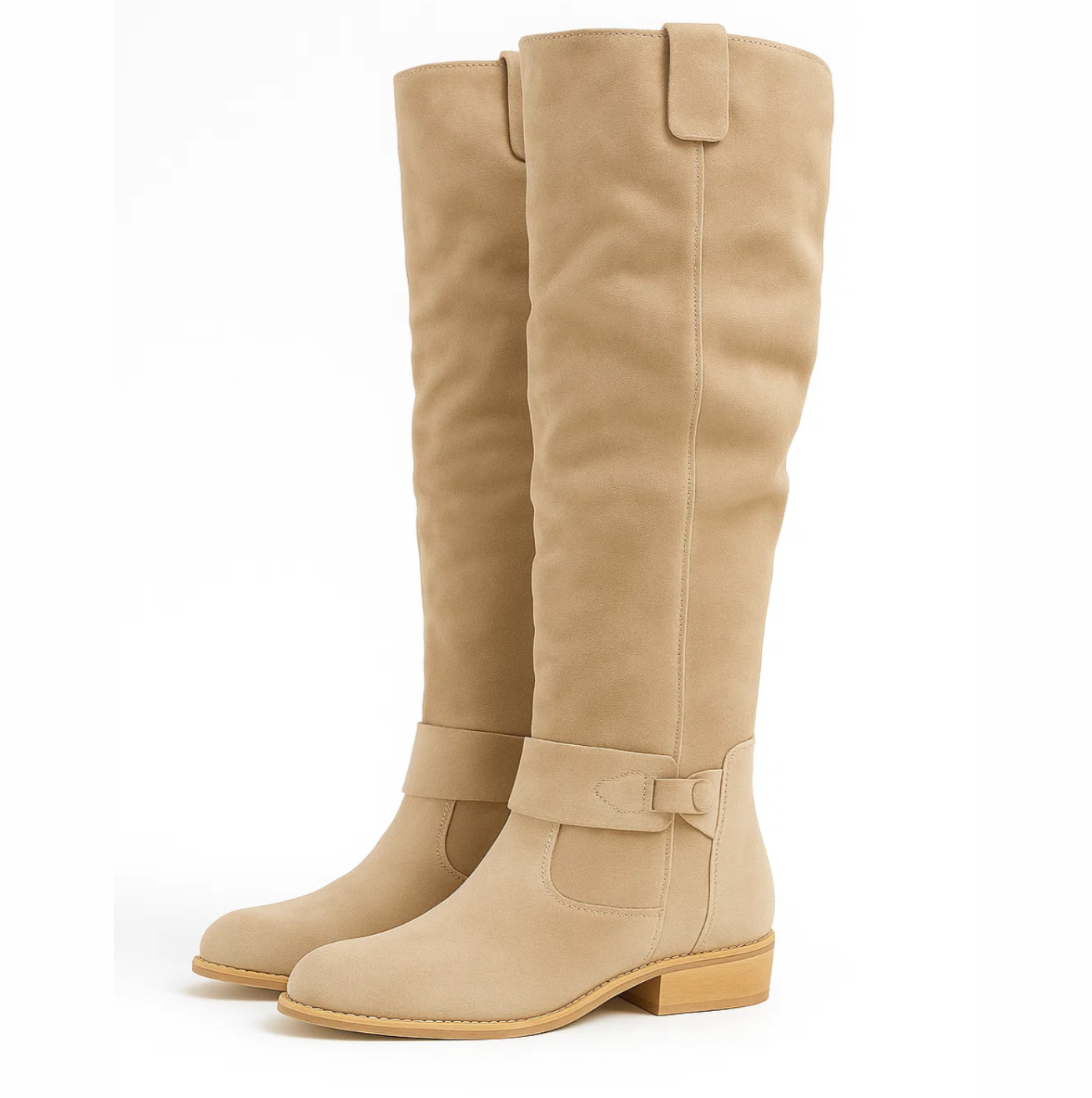 Suede Boots Soft 3cm Heel Elegant Comfortable Fit