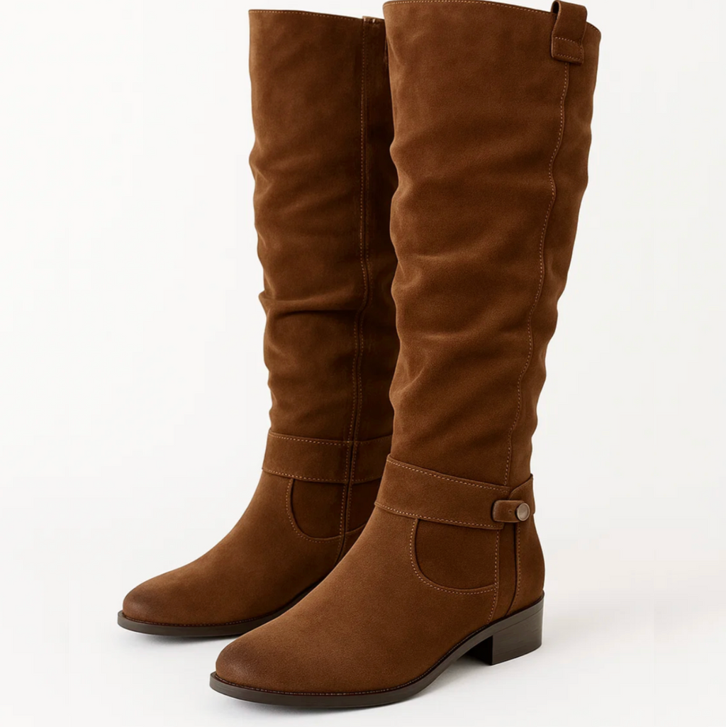 Suede Boots Soft 3cm Heel Elegant Comfortable Fit