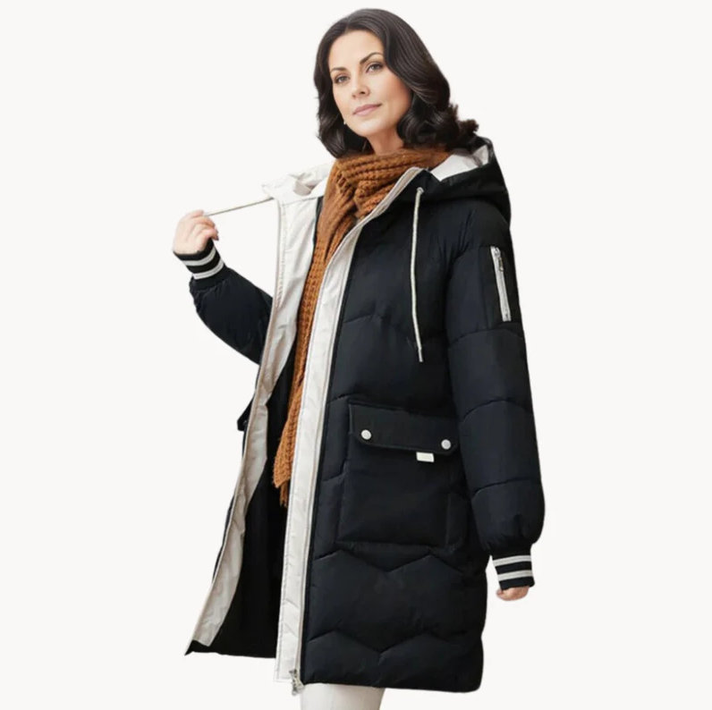Parka Warm Lining Hooded Practical Winter Everyday