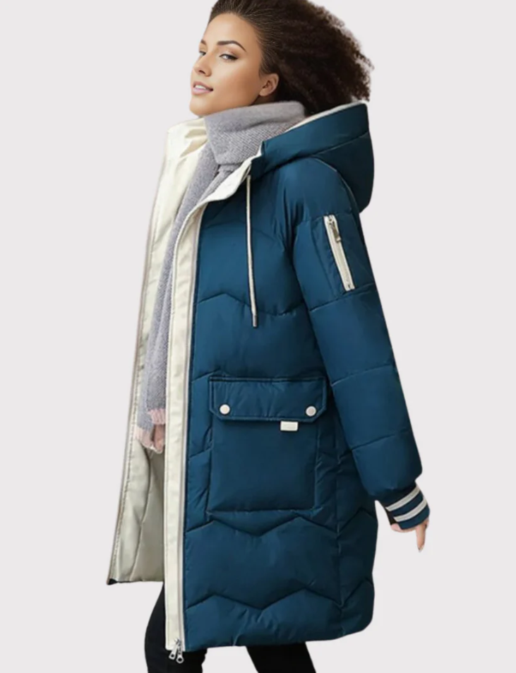 Parka Warm Lining Hooded Practical Winter Everyday