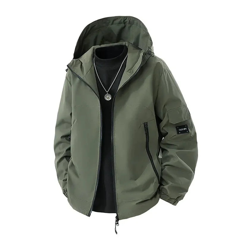 Men's Ski Jacket Hooded Relaxed Fit Winter Outerwear
