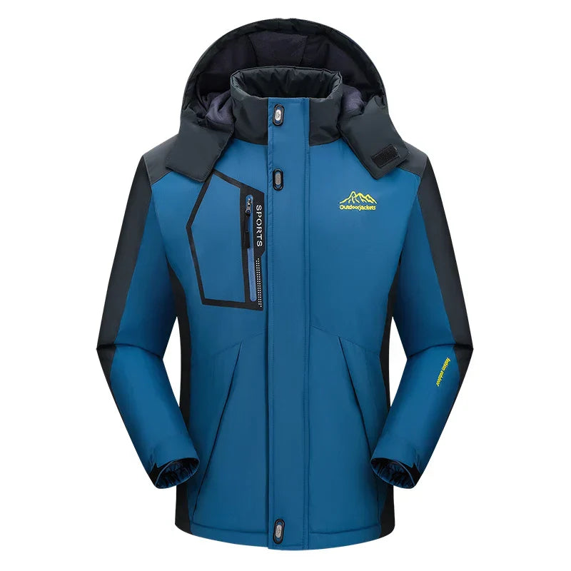 Men's Ski Jacket Hooded Sporty Winter Outerwear