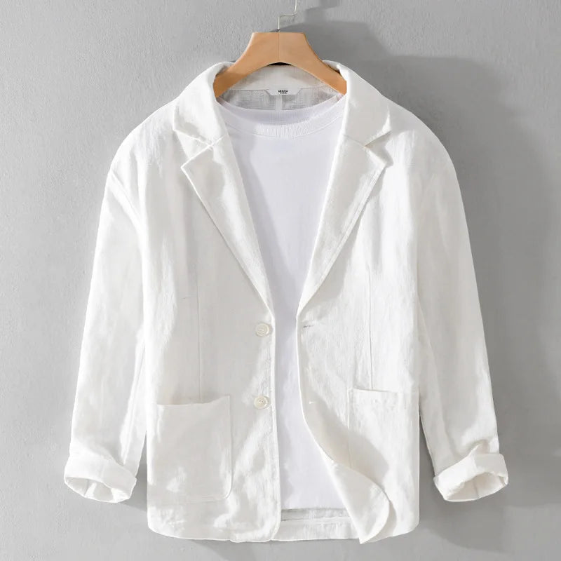 Men's Blazer Buttons Pockets Soft Breathable Smart Casual