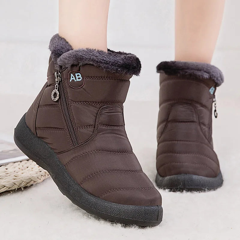 Ankle Boots Fur Lined Warm Casual Durable Autumn Winter