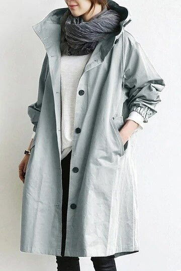 Water Repellent Trench Coat Elegant Functional Classic