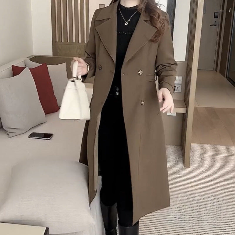 Trench Coat Elegant Classic Modern Features Winter