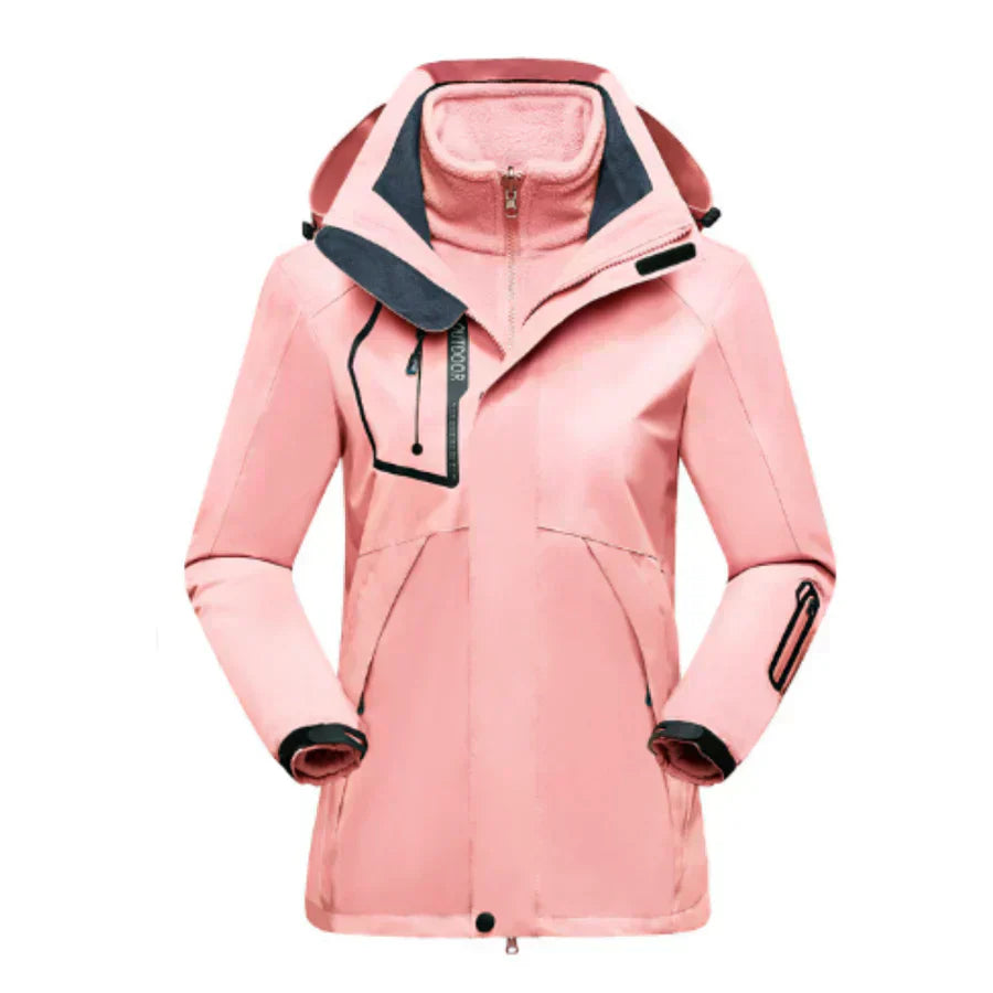 Women's Ski Jacket Long Sleeve Removable Inner Winter Outerwear