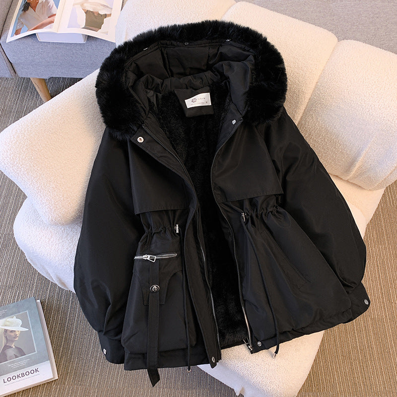 Women's Winter Jacket Hooded Faux Fur Padded Elegant