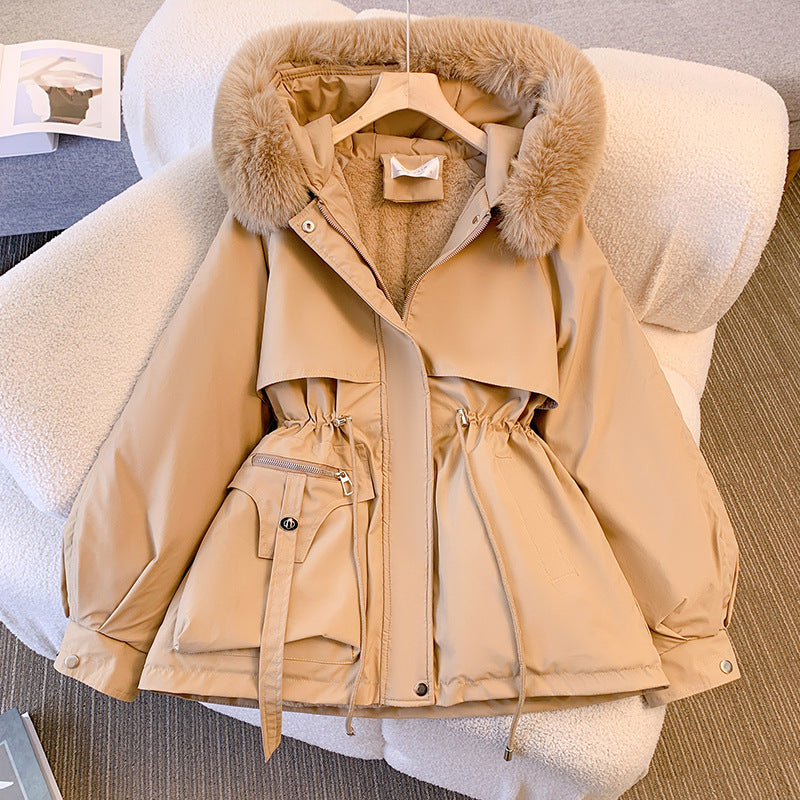 Women's Winter Jacket Hooded Faux Fur Padded Elegant